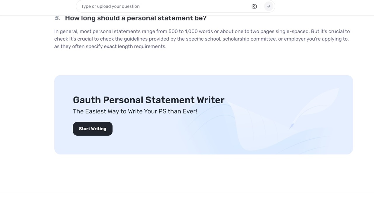 Gauth: Crafting Personal Statements for MBA Programs